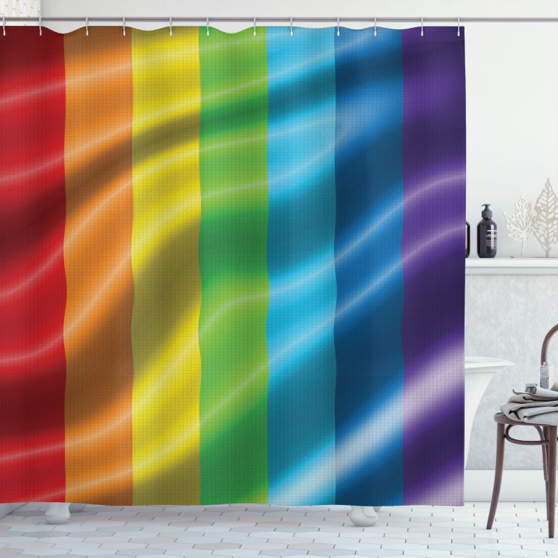 Pride Flag Inspired Design Shower Curtain