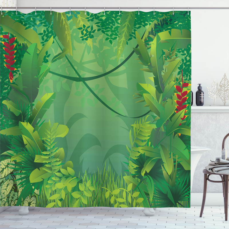 Hawaiian Rainforest Shower Curtain