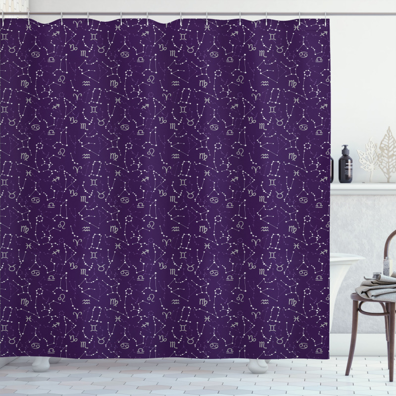 Zodiac Constellations Shower Curtain