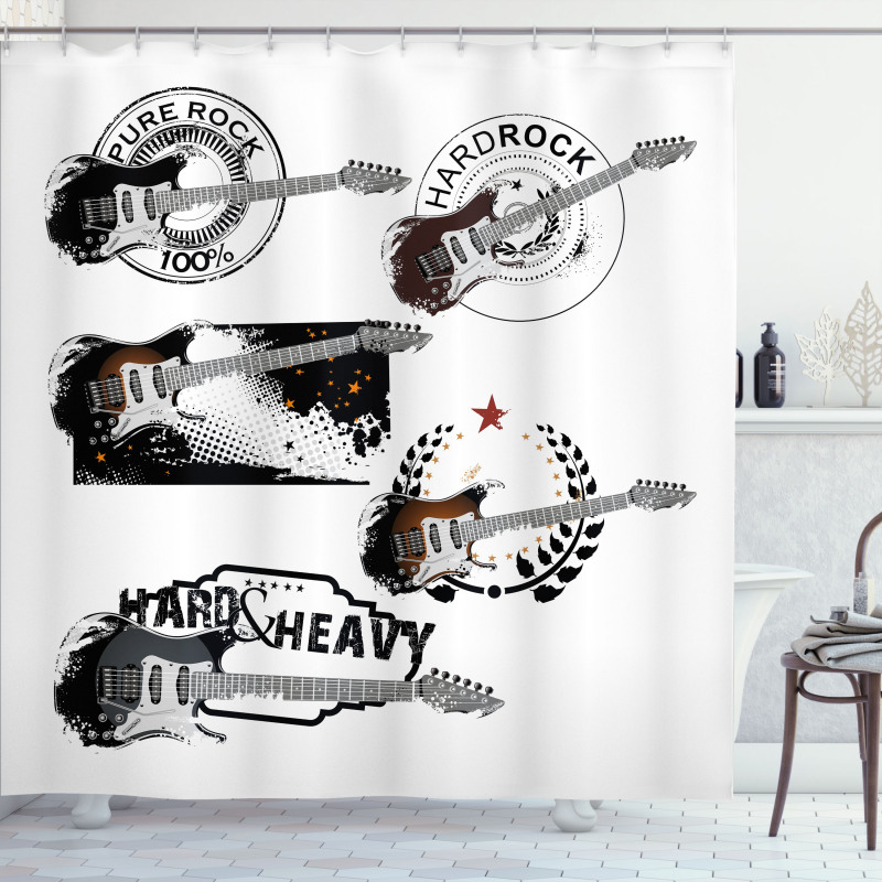 Electric Guitars Shower Curtain