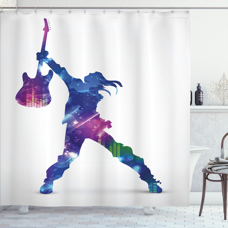 Colorful Party Star Shower Curtain