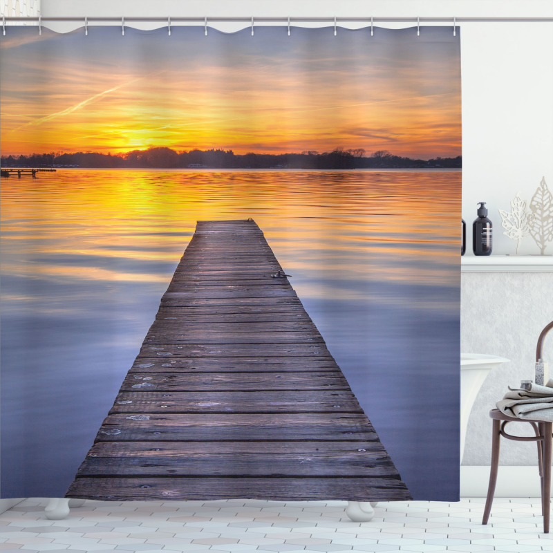 Sunset at Paterwoldsemeer Shower Curtain