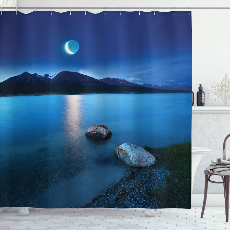 Fantasy Midnight Moon Shower Curtain
