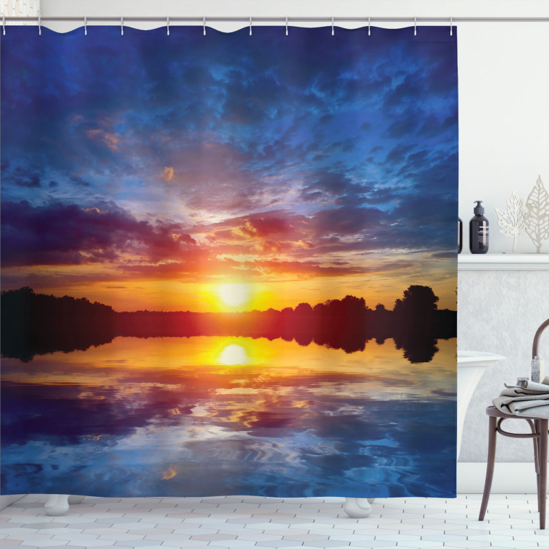 Dreamy Sunset Scenery Shower Curtain
