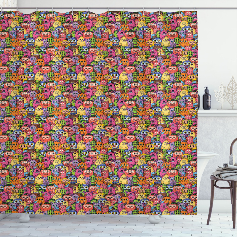 Carnival of Beasts Design Shower Curtain