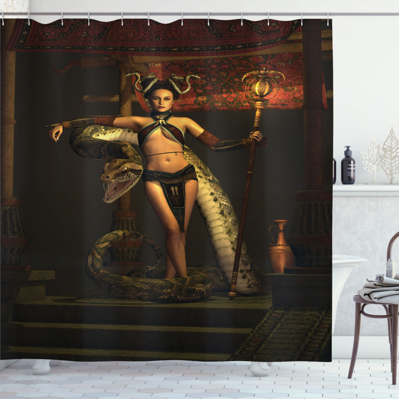 Beauty with Scepter Shower Curtain
