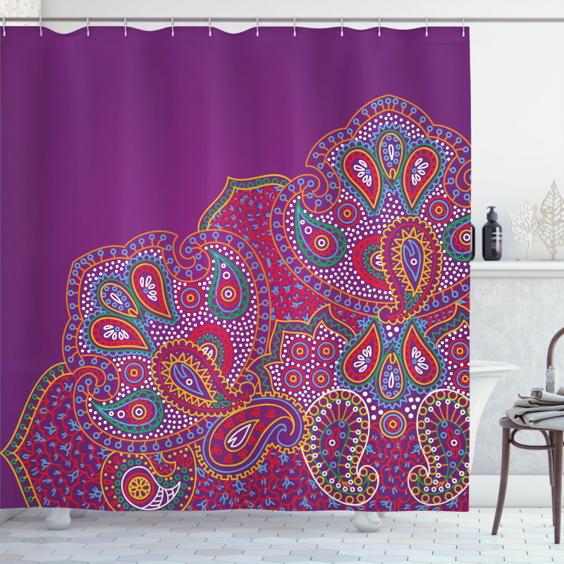 Floral Paisley Art Shower Curtain