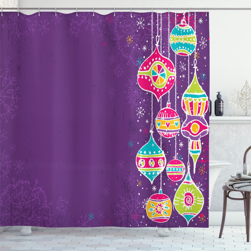 Kids Doodle Balls Shower Curtain