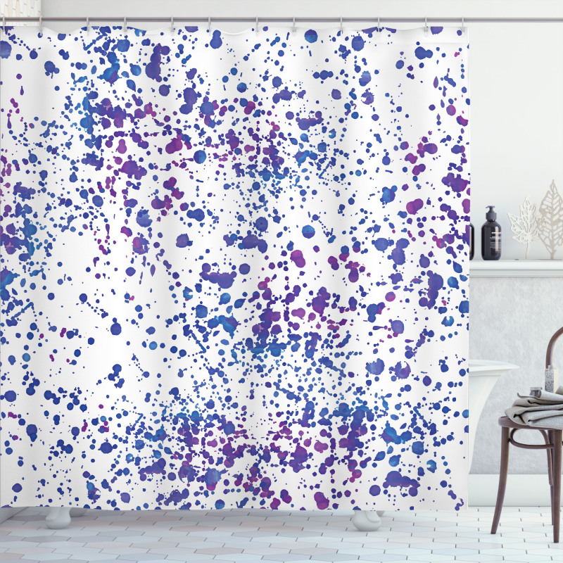 Paint Splatters Art Shower Curtain