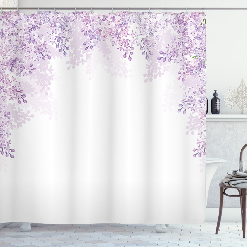 Lilac Blossoms Spring Shower Curtain