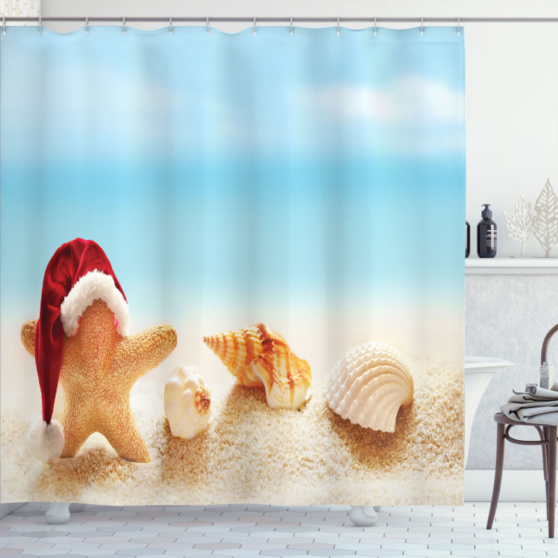 Starfish Exotic Beach Shower Curtain