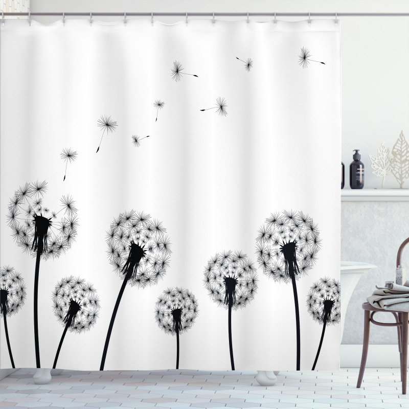 Faded Blowball Plant Shower Curtain