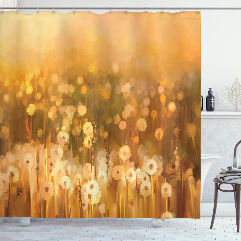 Vintage Spring Sunset Shower Curtain