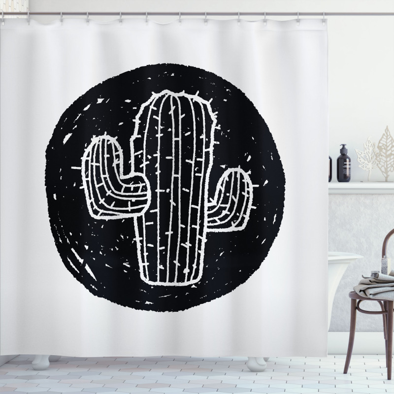 Saguaro Plant Theme Shower Curtain