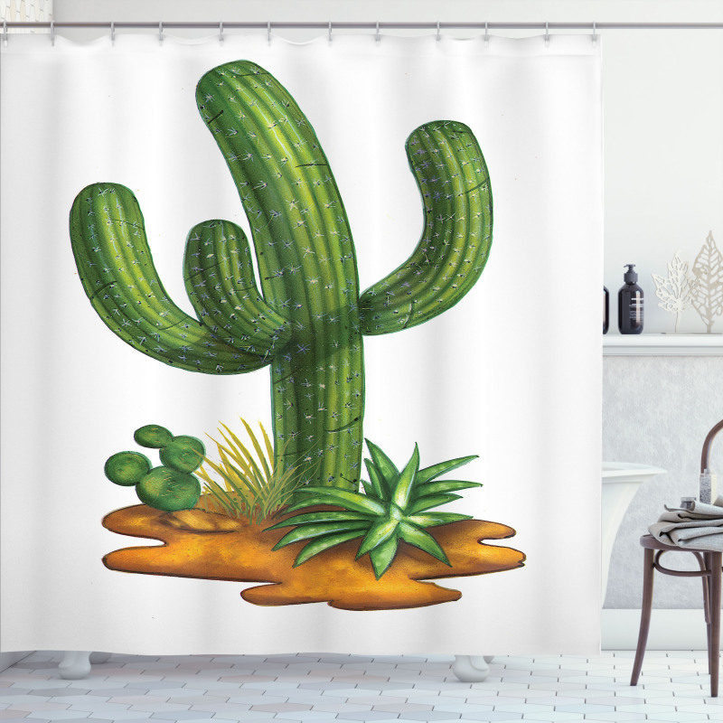 Arid Climate Saguaro Shower Curtain