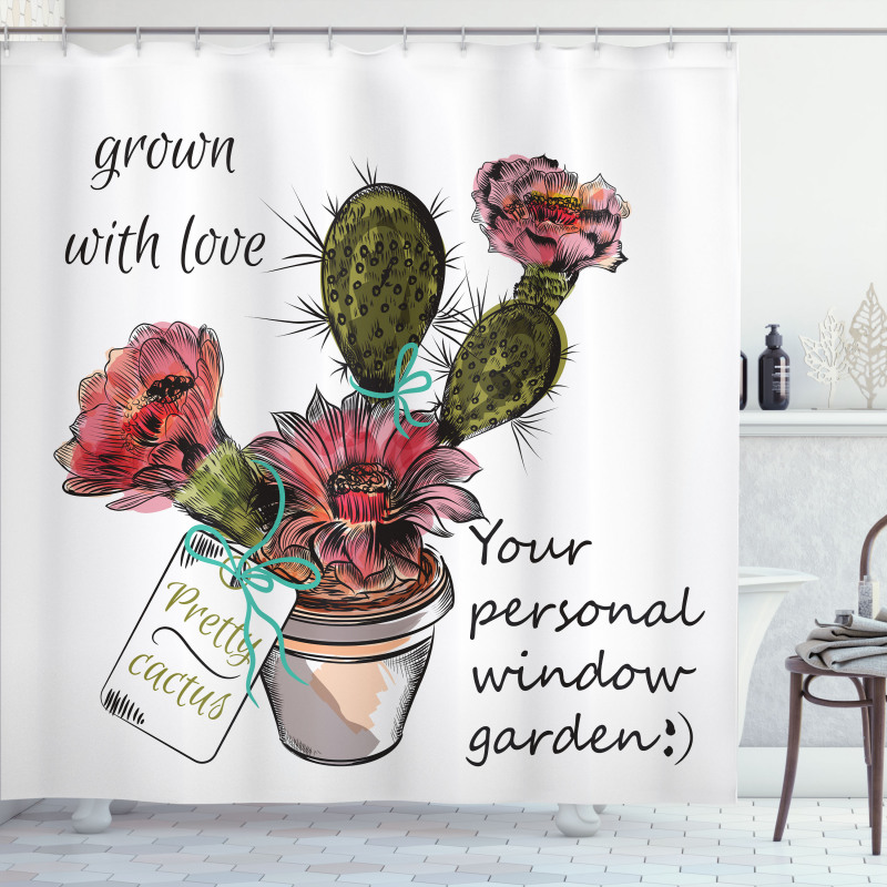 Tropical Window Garden Shower Curtain