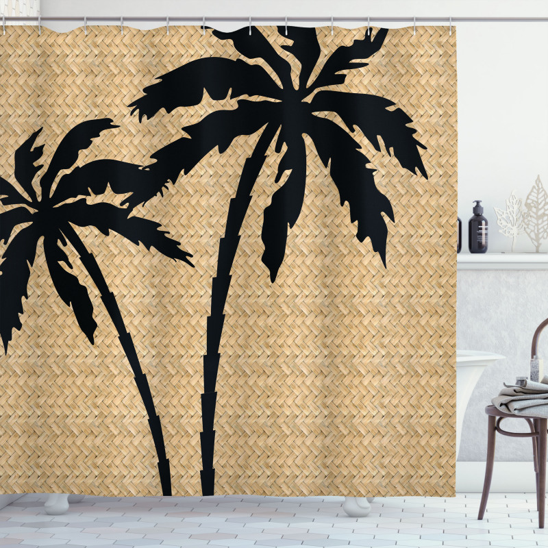 Palm Tree Silhouettes Shower Curtain