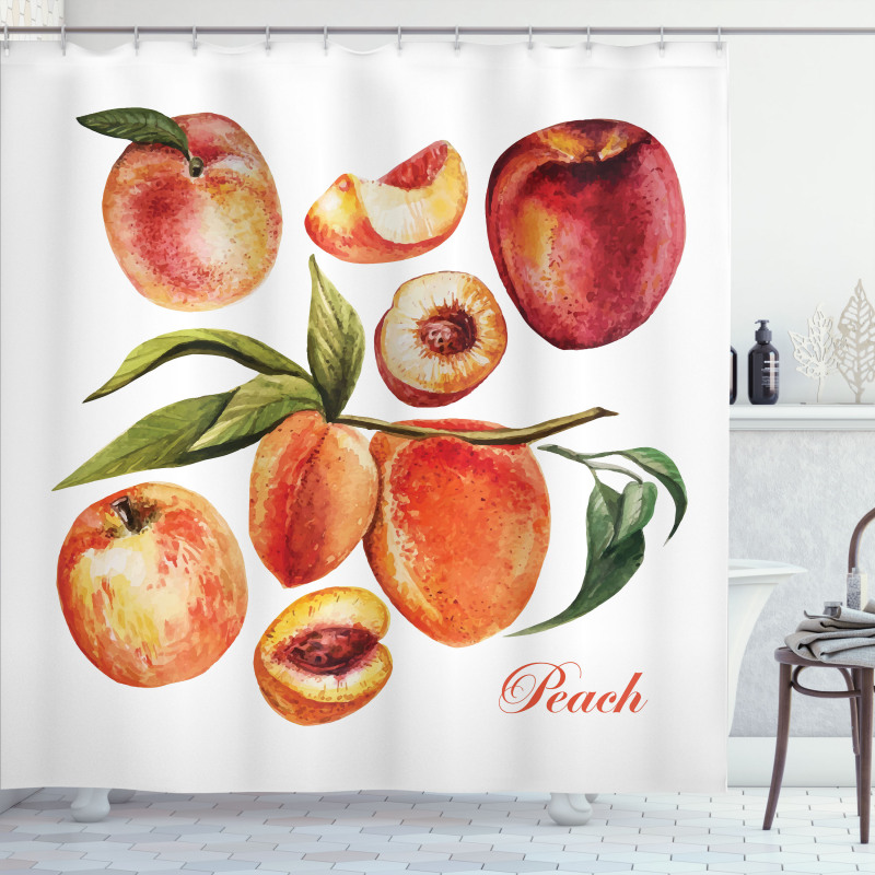 Delicious Nectarines Shower Curtain