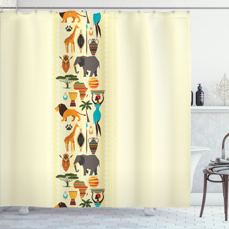 Historic Border Shower Curtain