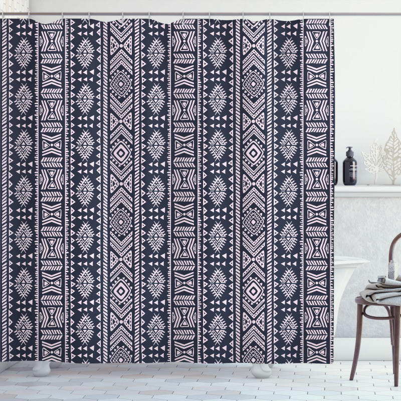 Vertical Art Borders Shower Curtain