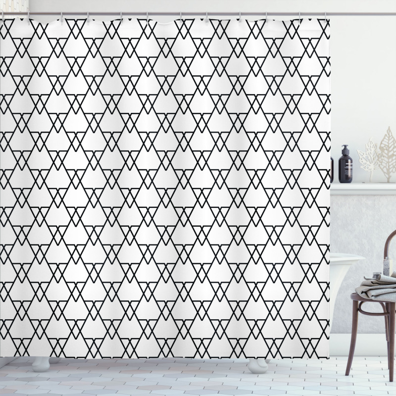 Line Art Design Shower Curtain