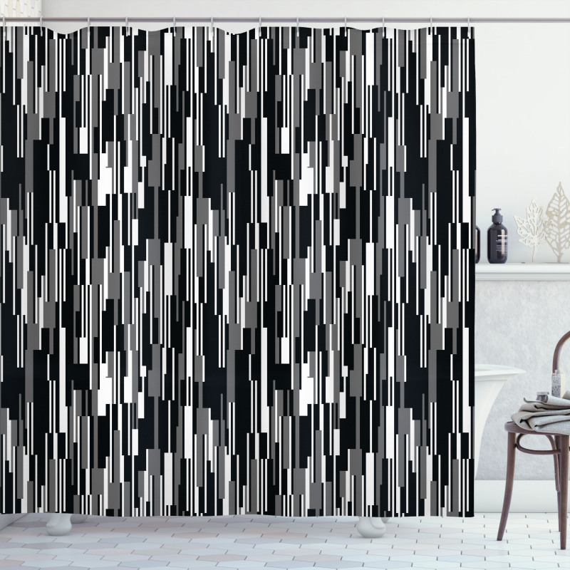 Abstract Lines Shower Curtain