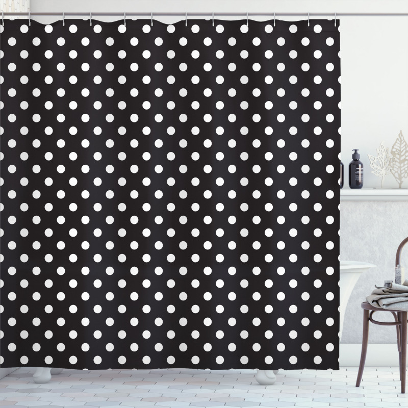 Traditional Dots Shower Curtain