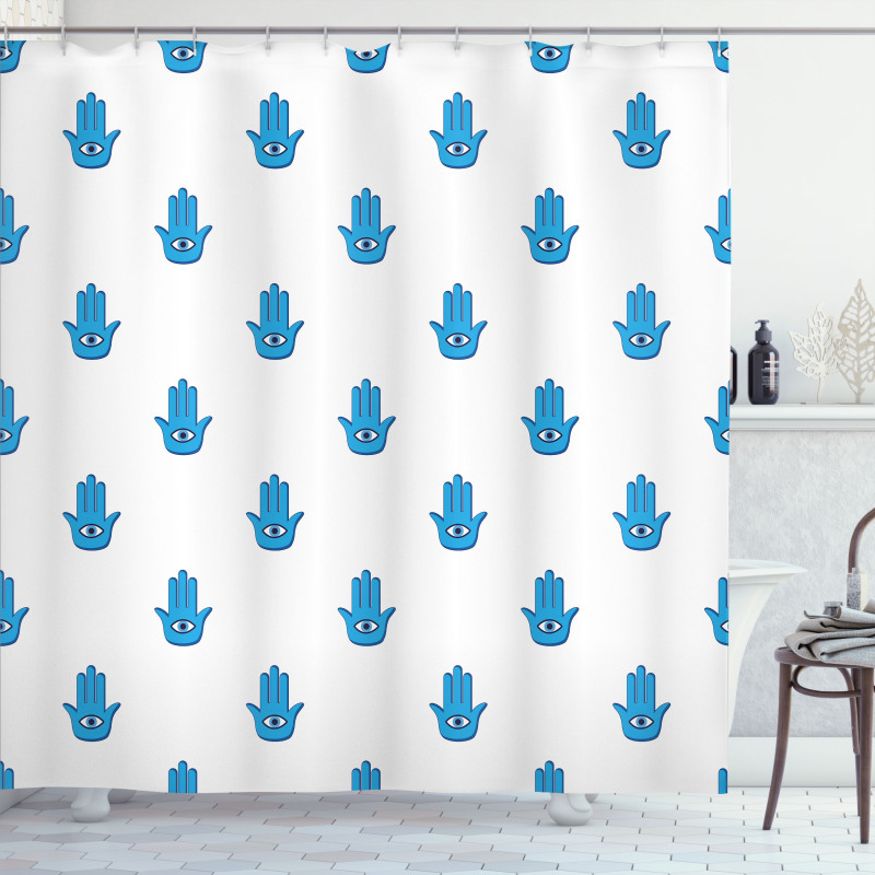 Cartoon Hand Eye Shower Curtain