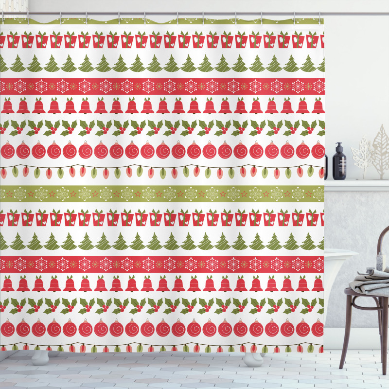 December Holiday Shower Curtain