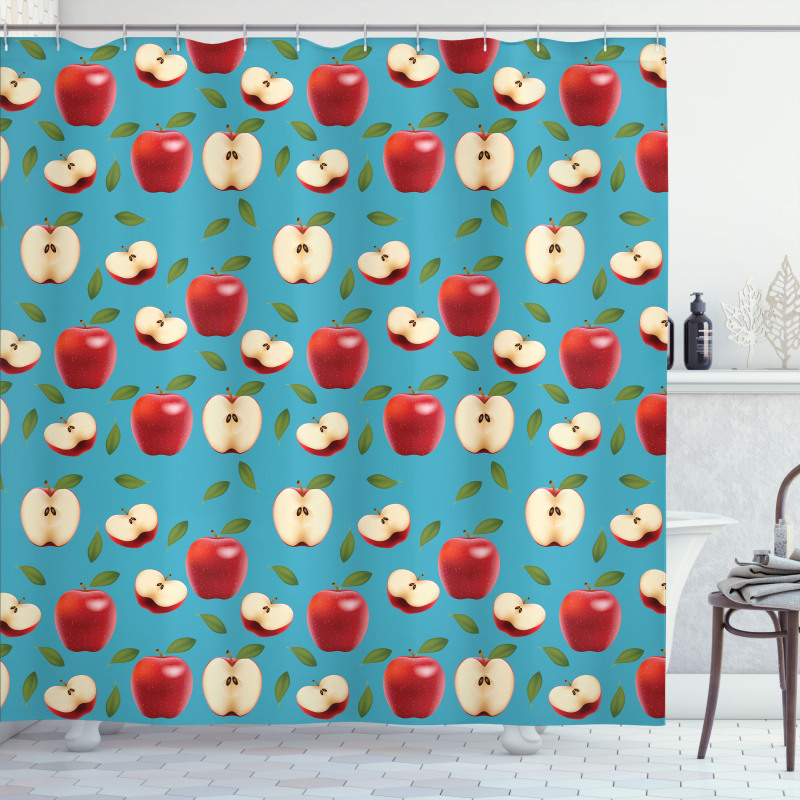 Red Delicious Healty Food Shower Curtain
