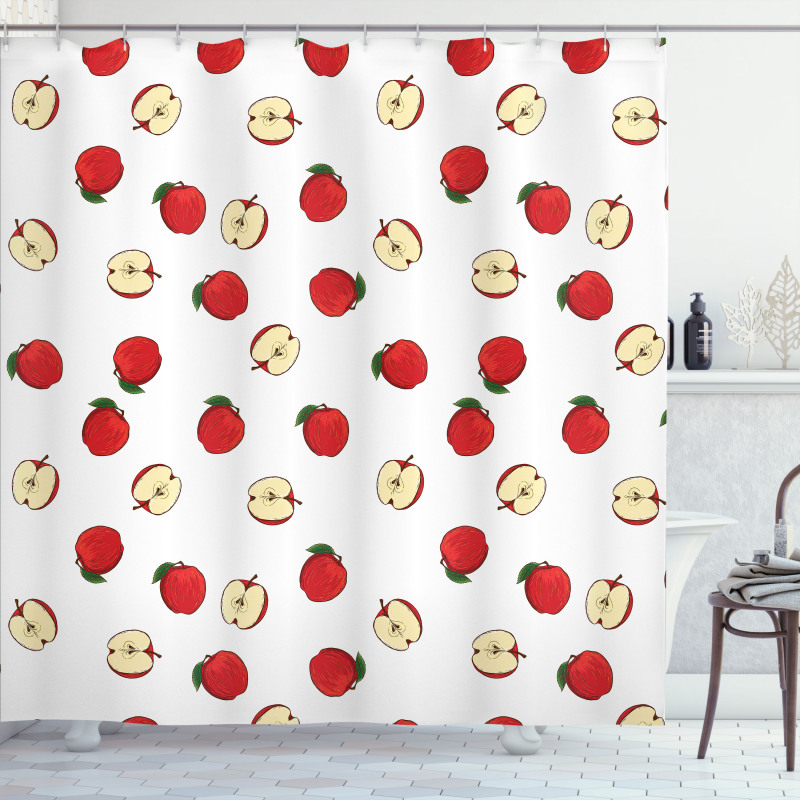 Vibrant Fruit Slices Shower Curtain