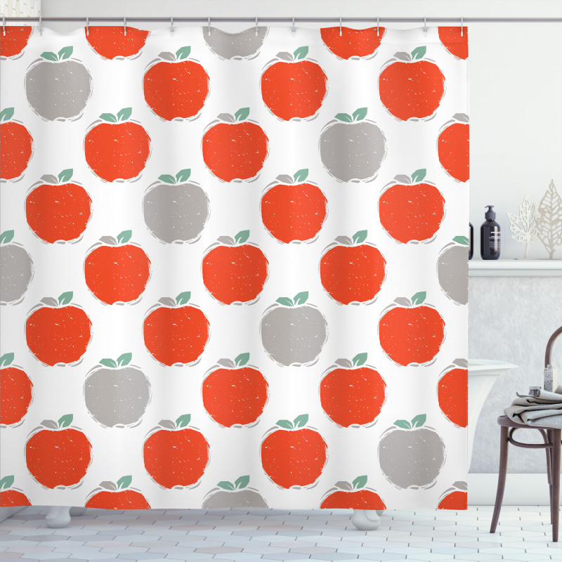 Doodle Style Fruit Shower Curtain