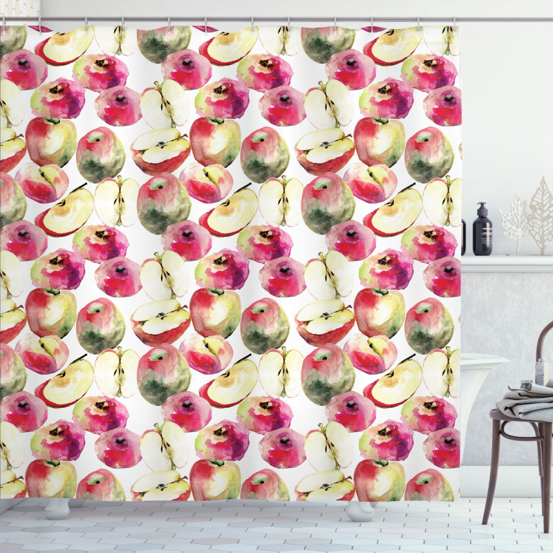 Colorful Saturn Peaches Shower Curtain