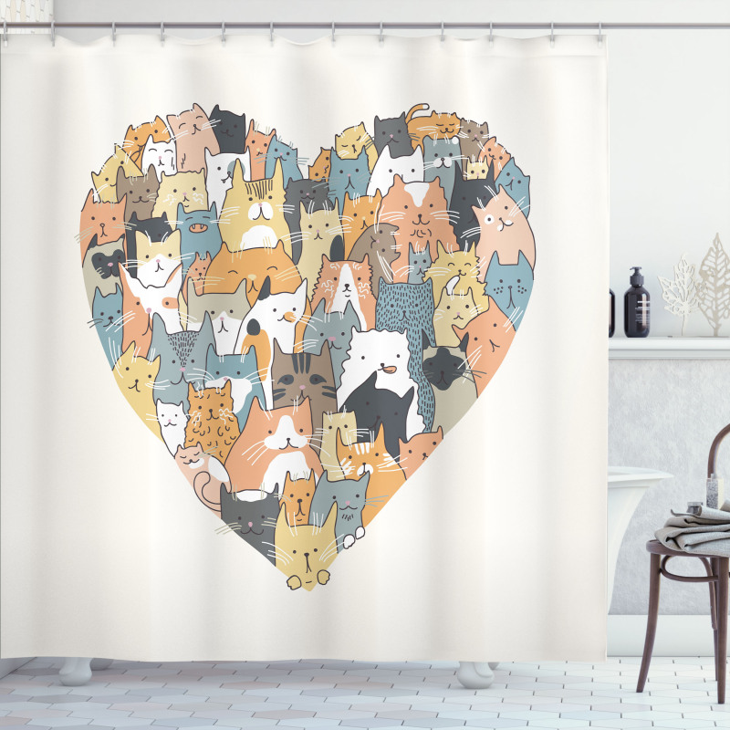 Heart Shaped Frame Shower Curtain