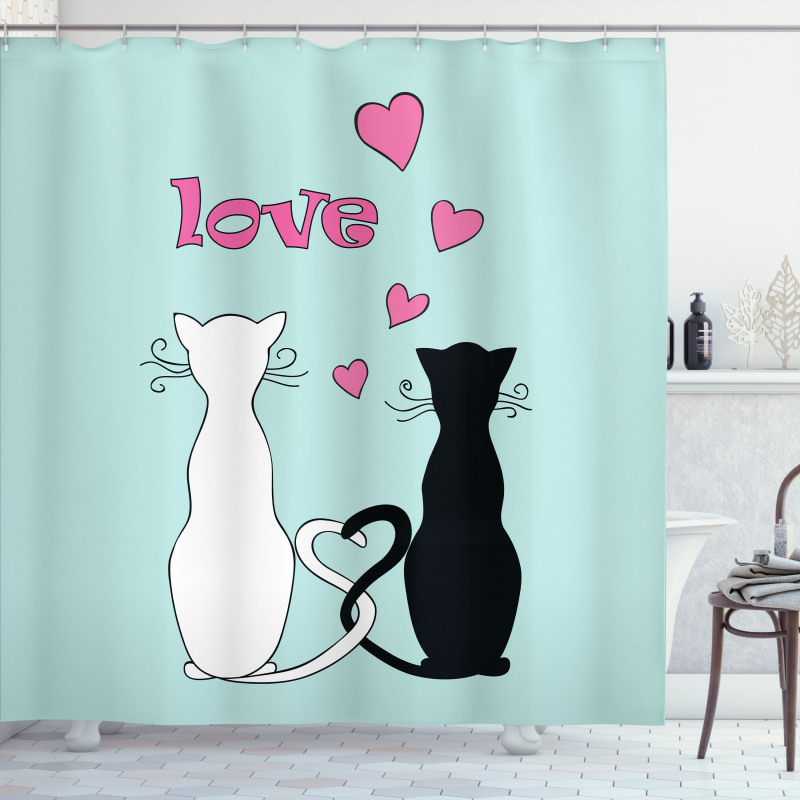 Tangled Tails in Love Shower Curtain