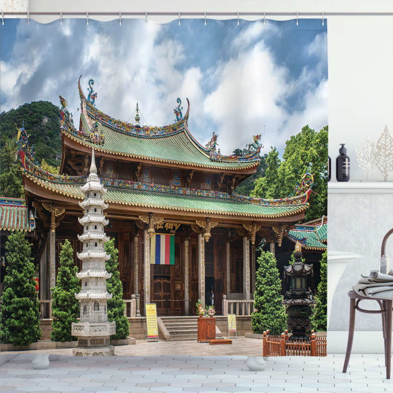 Putuo Building Photo Asia Shower Curtain