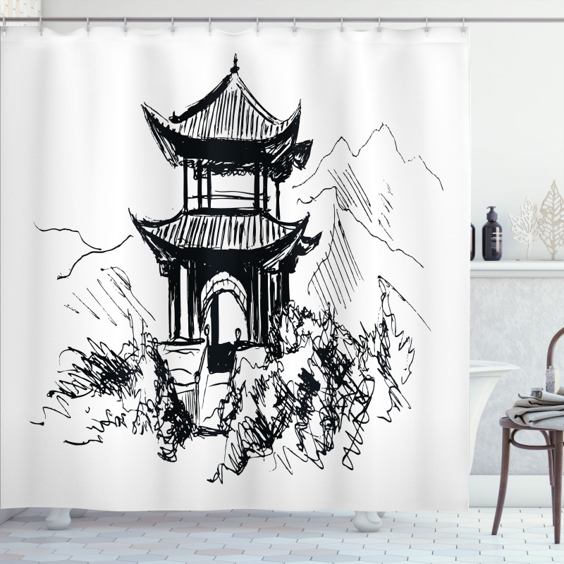 Sketch Pavilion Shower Curtain
