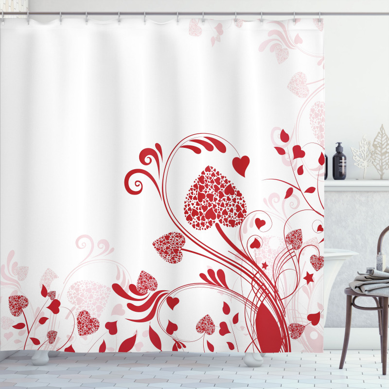 Garden of Romance Hearts Shower Curtain