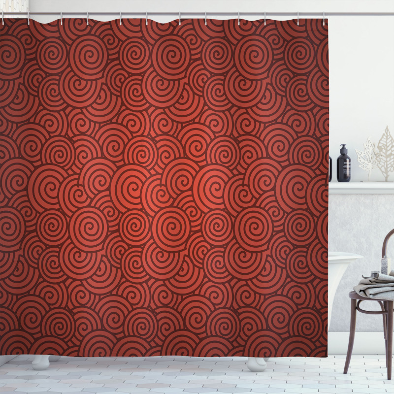 Spirals Chinese New Year Shower Curtain