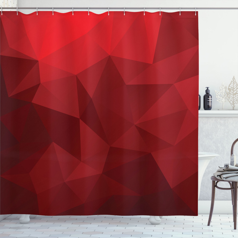 Triangular Mosaic with Poly Shower Curtain