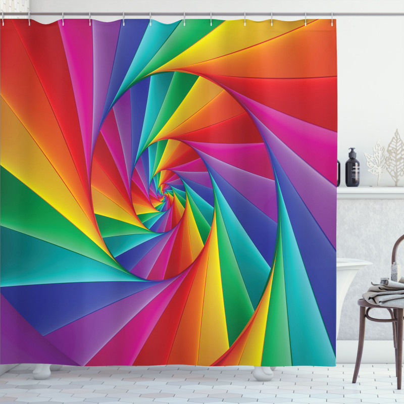 Abstract Art Vivid Swirl Shower Curtain