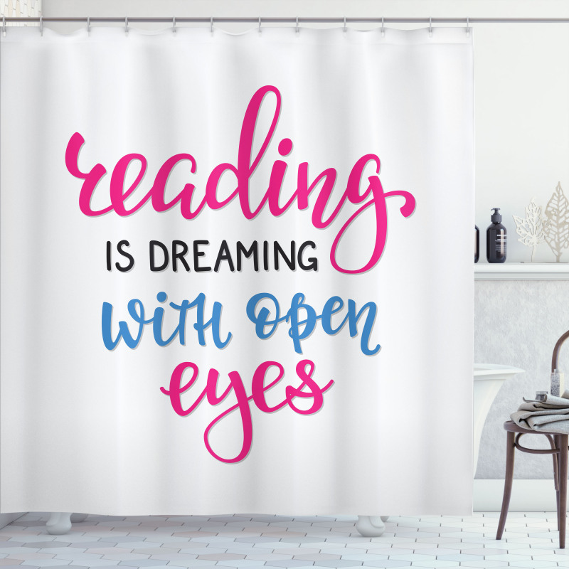 Reading is Dreaming Words Shower Curtain
