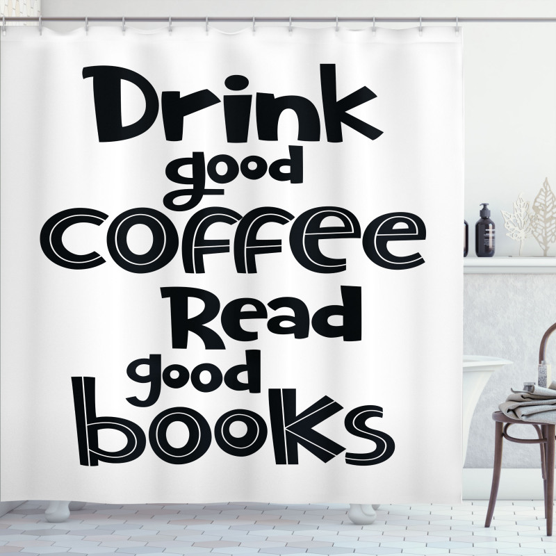 Coffee and Books Shower Curtain