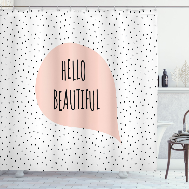 Romantic Message Pastel Shower Curtain