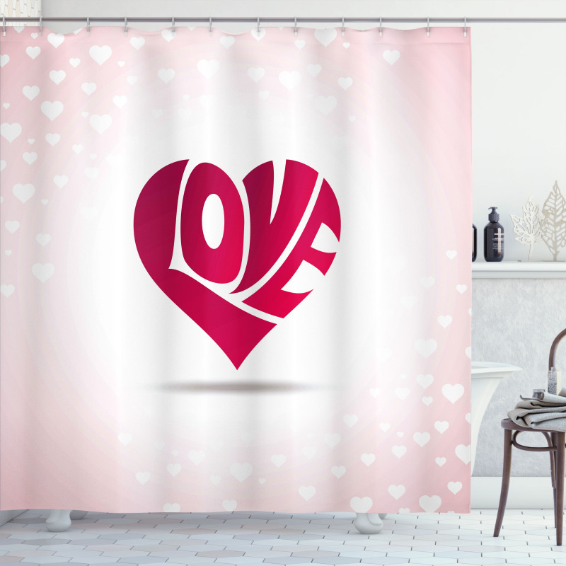 Heart Background Ornate Shower Curtain