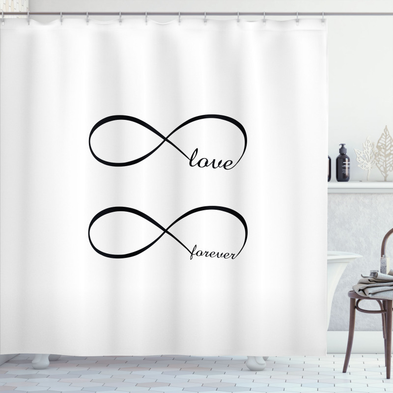 Infinity Monochrome Shower Curtain