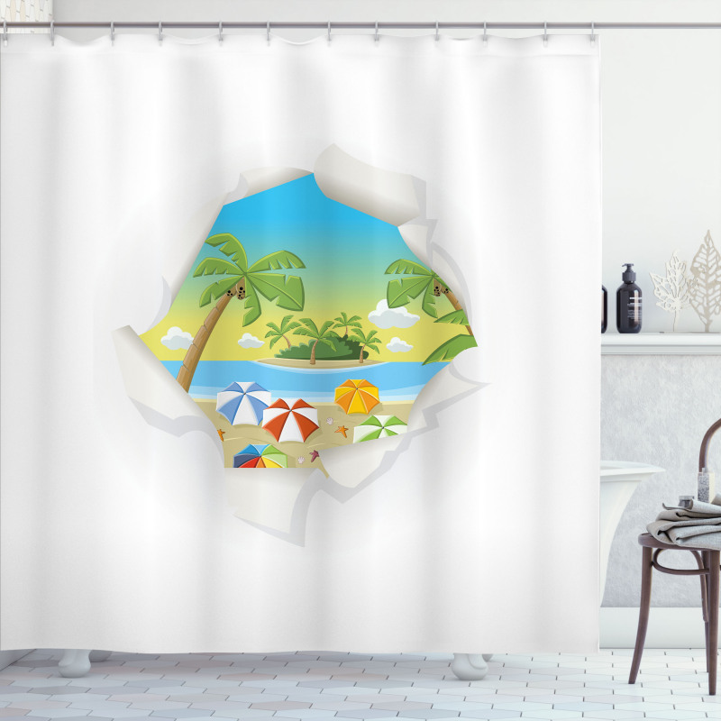 Tropical Elements Ocean Shower Curtain