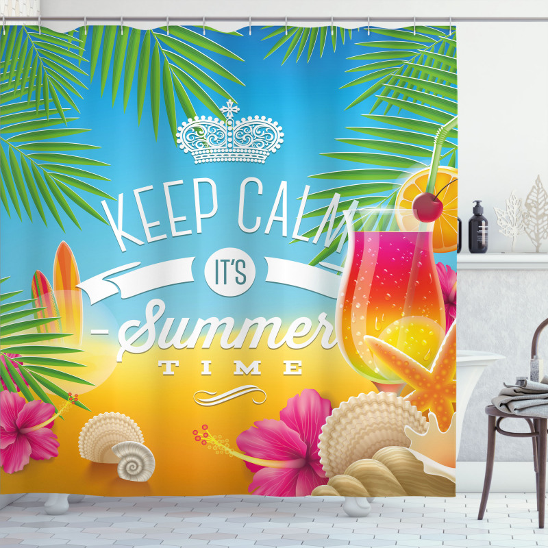 Its Summer Time Holiday Shower Curtain