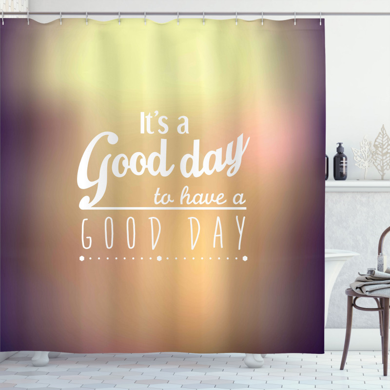 Day Words Shower Curtain