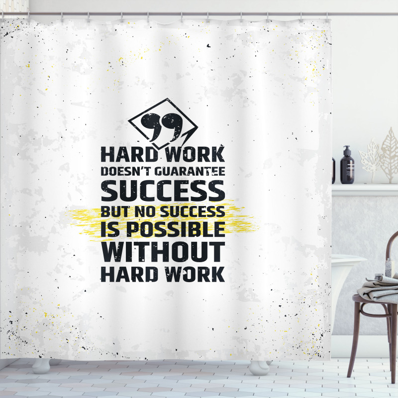Hard Work Words Shower Curtain